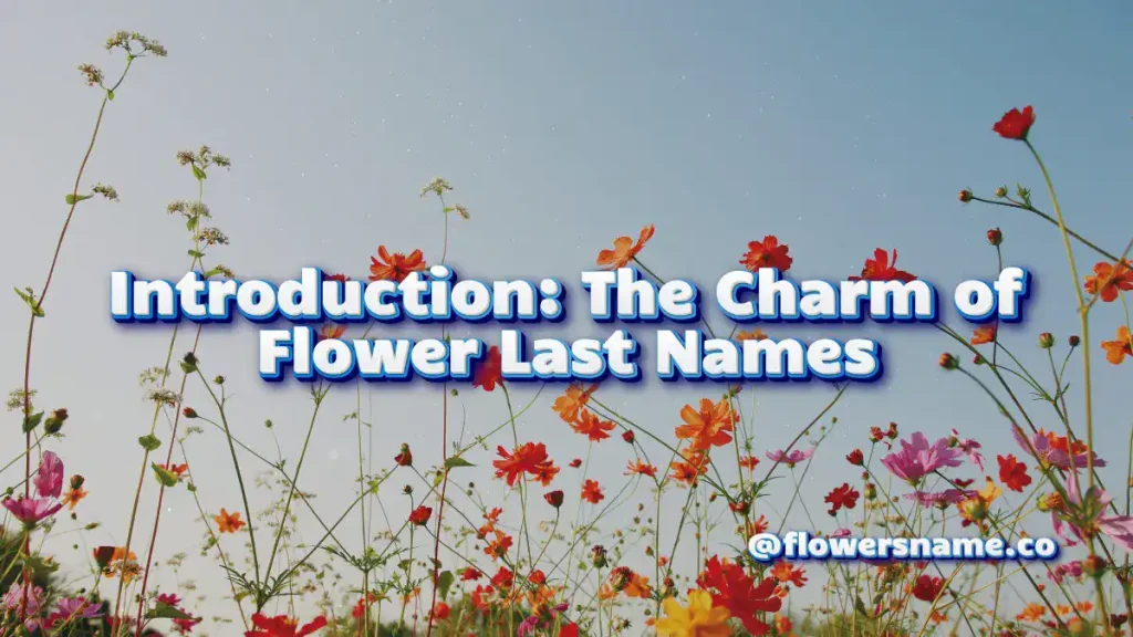 25+ Pretty Flower Last Names For Girls And Boys WIth Meaning 2 Introduction The Charm of Flower Last Names