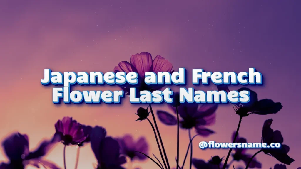 25+ Pretty Flower Last Names For Girls And Boys WIth Meaning 4 Japanese and French Flower Last Names